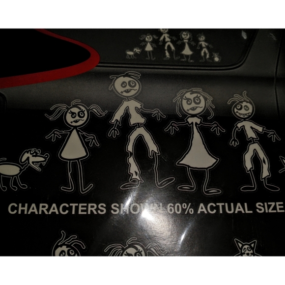 Zombie Family Car Decals, NWT, Goth Cute, 3/$24 - Picture 3 of 3